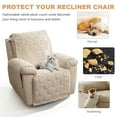 thumbnail image 3 of Eurhowing Fleece Recliner Chair Cover, Non-Slip Stretchable Recline Sofa Slipcover, Fuzzy Plush Washable Armchair Reclining Furniture Protector, Off-White, 3 of 10