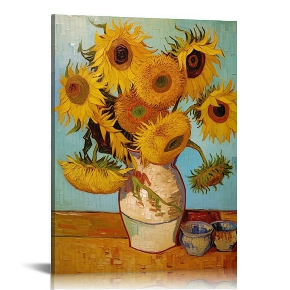 JEUXUS  Sunflower Vincent Van Gogh Paintings Reproduction Modern Floral Giclee Canvas Prints Artwork Flowers Pictures on Canvas Wall Art for Home and office Decorations