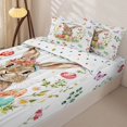 thumbnail image 3 of Homewish Happy Easter Eggs Kids Zipper Twin Comforter Sets with Fitted Sheet and 2 Pillowcases,Cute Rabbit Colorful Butterflies Kawaii Flowers Zipper Bedding Set,Reversible,4-Piece, 3 of 7