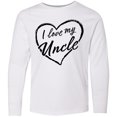 thumbnail image 3 of Inktastic I Love My Uncle in Black Chalk Heart Long Sleeve Youth T-Shirt, 3 of 5