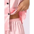 thumbnail image 5 of DARING DIVA Women's 2 Pcs Button Down Pajama Set XL Pink, 5 of 5