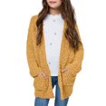 thumbnail image 1 of Blusa informal de manga larga con bolsillos para niñas de 5 a 14 años, 1 of 7