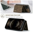 thumbnail image 4 of Detachable Wallet Case for iPhone 13 6.1" 2021, Allytech PU Leather Anti-Scratch Shockproof 2 in 1 Kickstand Magnetic Snap Business Style Purse Case with [7 Card Slots] for iPhone 13, Coffee, 4 of 6