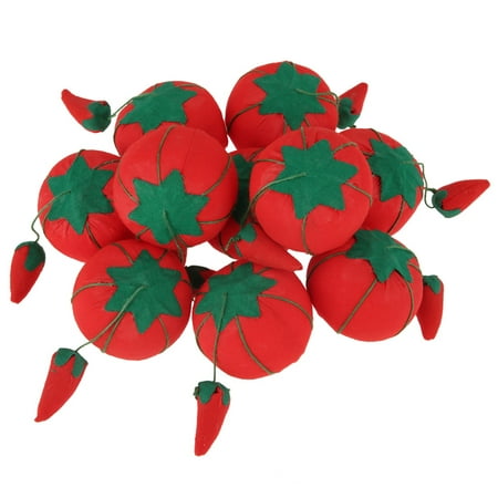 Safety Pin Charm Holder - 5cm 10pcs DIY Craft Cute Tomato Pin Cushion Needle Holder Sewing Kit, Tomato Shape Pin Cushion, Tomato Needle Cushion