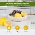 thumbnail image 7 of Travertine Decorative Bowl for Home Decor - Modern Centerpiece for Entryway or Kitchen, 7 of 7