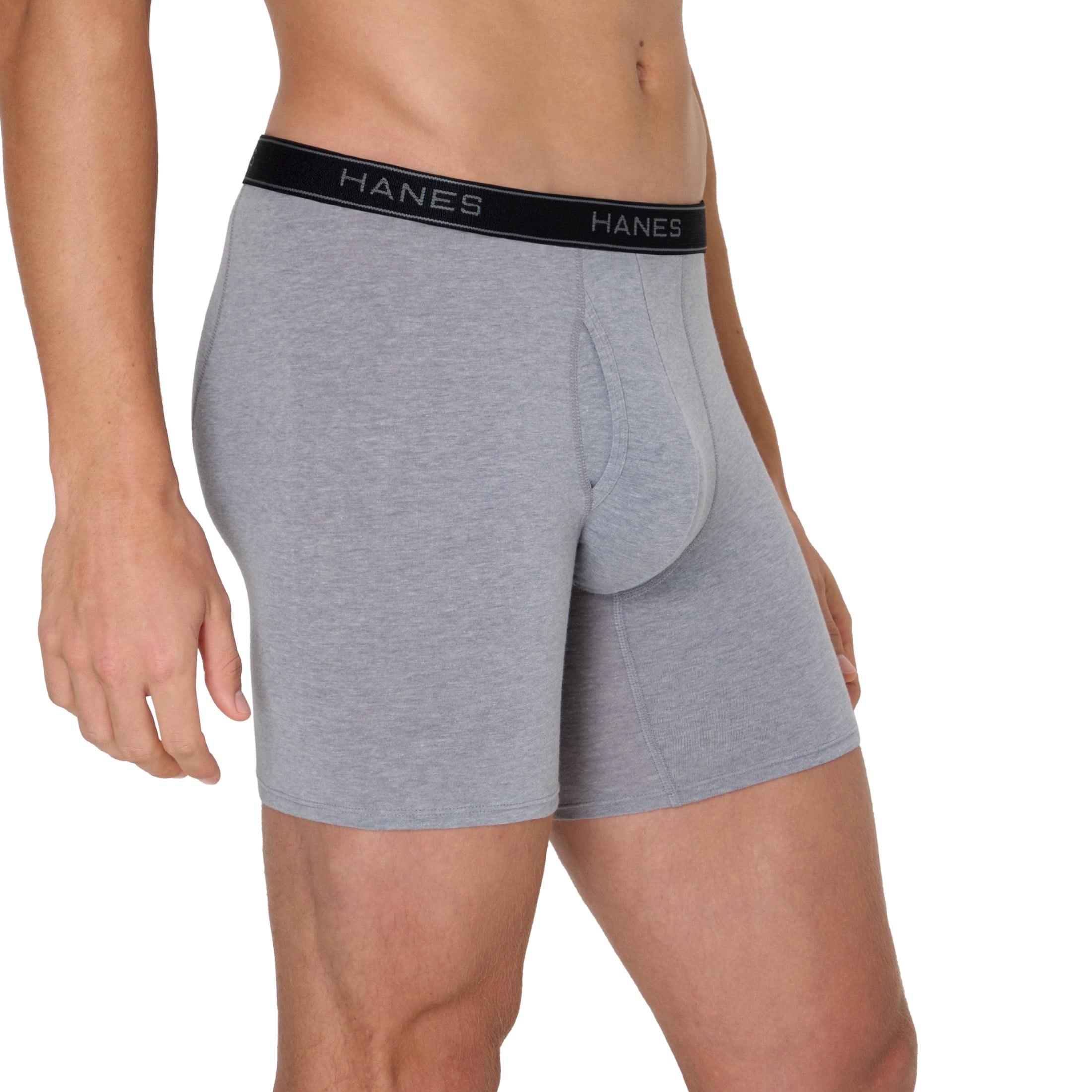 Hanes Mens Underwear Boxer Briefs, 3-Pack, Stretch Underwear for Men, Moisture-Wicking, No Ride Up
