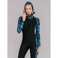 thumbnail image 5 of Attraco Shark Bart Women's Wetsuit One Piece Sunscreen Long Sleeve Hooded Surf Suit, 5 of 8