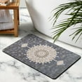 thumbnail image 3 of Gray Vintage Bathroom Runner Rug: Soft, Non-Slip, Machine-Washable Floor Mat, Ideal for Sink, Shower, Bathtub, Enhances Traditional Farmhouse Style, 20x32 in, 3 of 5