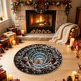 thumbnail image 4 of Fmbmuo Christmas 3D Rugs Optical Illusion Round Low-Profile Christmas Rug 3D Vortex Illusion Rug for Entryway Bathroom Kitchen, 4 of 4
