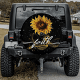 thumbnail image 2 of Lotusprinthandmade Floral Jesus Christian God Spare Tire Cover With Backup Camera Hole 6 Sizes (29 in.), 2 of 7