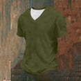 thumbnail image 4 of yillto Mens Tshirts Basic Short Sleeve V Neck Solid Color Soft Summer Tee Causal Plain Shirts, 4 of 8