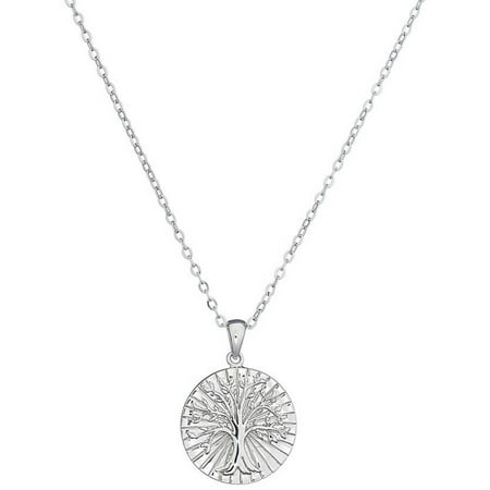 Lavaggi Jewelry Sterling Silver Petite Tree Of Life Pendant Necklace, 18 Chain