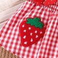 thumbnail image 7 of LIIPEE Girls Outfit Sets Casual Summer Plaid Graphic Embroidery Sleeveless Square Neck Bow Tie Ruffle Dress Elastic Waist Shorts 2 Piece Set Kids Comfortable Cute Soft Clothing,Red,12-18 Months, 7 of 7