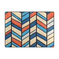 thumbnail image 5 of Yayeee Area Rugs for Living Room 5.2'x4' Non Slip Washable Bedroom Floor Carpet, Blue Geometric, 5 of 5