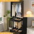 thumbnail image 3 of Homieasy Closet System with Drawers and Hanging Area, 23.6" Walk-in Closet Organizer Unit for Small Space, 23.6"x15.7"x80", 3 of 11