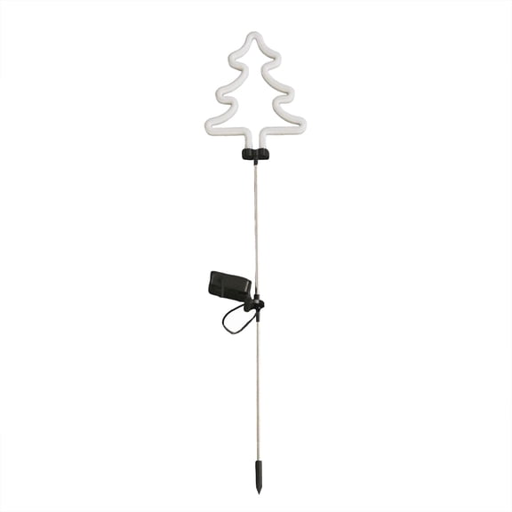 Solar Neon Pine Tree Garden Stake Light, 1 Pack Waterproof LED Outdoor Pathway Light, Natural Landscape Decor for Yard Lawn Patio Backyard