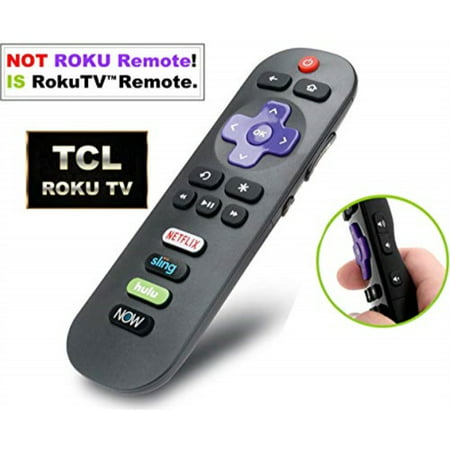 iku replacement remote for tcl roku tv with updated shortcuts eg. netflix directv now (rc280 rc282 standard ir remote for tcl roku tv) not for roku stick or roku box