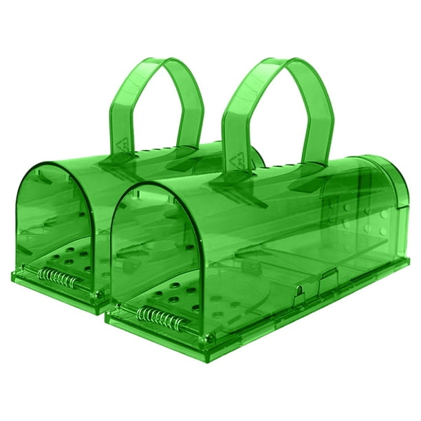 Juego de 2 s humanas para ratones, atrapasueños para ratas, s para ratas de seguridad para captura de topos pequeños, captura y liberación - verde Sunnimix trampa para ratones atrapa plagas