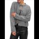 thumbnail image 2 of Suéteres Tipo Cárdigan con Lazo Frontal para Mujer, de Punto Grueso, con Mangas Largas Abullonadas, Modernos Abrigos para Otoño e Invierno. Gris XL, 2 of 10