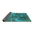 thumbnail image 2 of Ahgly Company Indoor Rectangle Oriental Turquoise Blue Industrial Area Rugs, 2' x 3', 2 of 4