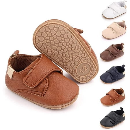 Infant Baby Boys Girls Classic PU Leather Wedding Loafers Brogue Toddler Oxford Dress Shoes First Steps Walking Flat Lazy Crib Shoe