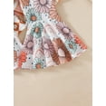 thumbnail image 6 of Gzhioc Toddler Girls Summer Casual Sling Jumpsuit Sleeveless Floral/Plaid Print Suspender Flared Pants,1-5 Years, 6 of 8