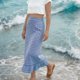 thumbnail image 4 of Faldas de Cintura Elástica para las Mujeres Vestidos de Playa de Moda de Verano con Bolsillos, Faldas Casuales para las Mujeres de Verano, 4 of 7