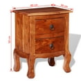 thumbnail image 4 of vidaXL Nightstand with Drawers Solid Acacia Wood, 4 of 5