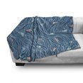 thumbnail image 2 of Nautical Soft Flannel Fleece Throw Blanket, Waves Ships Cartoon Nautical Sailboat Vacations Travel Pattern, Cozy Plush for Indoor and Outdoor Use, 60" x 80", Petrol Blue Jade Green, by Ambesonne, 2 of 5