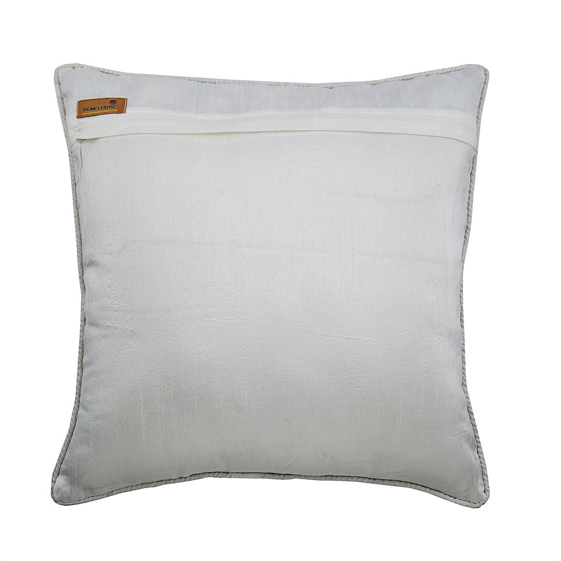 Sofa Cushion Cover, Pillowcase&nbsp;With Zipper, Decorative Pillow Covers 22x22 inch (55x55 cm) Ivory, Silk Throw Pillow Covers, Handmade Pillow Covers, Contemporary Style - Ivory Circles