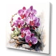 thumbnail image 2 of Designart "Beauty of Orchids in Purple I" Floral Wall Art - Traditional Purple Orchid Entryway Wall Art Print, 2 of 6