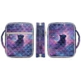 thumbnail image 3 of Xixirimido Cat Butterfly Galaxy Print Quilted Bible Cover Bible Case for Women, Large Bible Carrying Case with Handle, Bible Study Supplies & Christian Gift for Men, 3 of 7