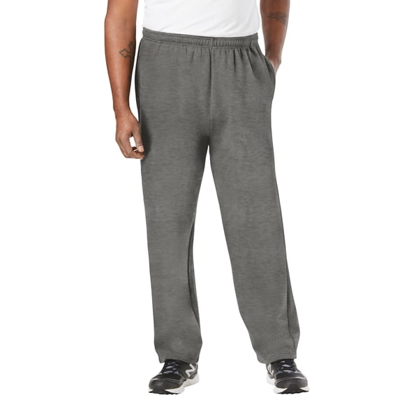 KingSize Men's Big & Tall Fleece Open-Bottom Sweatpants