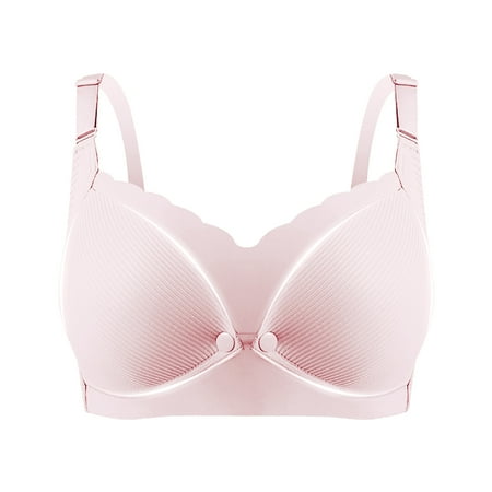Fesfesfes Bras for Women Wireless Ladies Comfortable Breathable Front Buckle Breastfeeding Bra Ladies Underwear Bralette