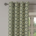 thumbnail image 2 of Ambesonne Geometric Grommet Curtain, Wavy Vertical Tiles, 50" x 120", Charcoal Grey Yellow, 2 of 6