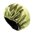 thumbnail image 2 of Runquan Satins Bonnet for Sleeping Soft Hair Bonnet for Makeup Bathing Washing Face green, 2 of 8