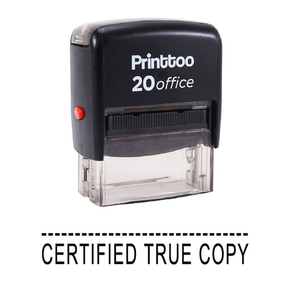 Printtoo CERTIFIED TRUE COPY Self Inking Rubber Stamp Office Stationary Custom Stamp-Black
