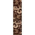 thumbnail image 2 of Infinity Home 600682 20 in. x 7 ft. Ruby Leslie Fleur De Lis Runner Rug - Brown, 2 of 6