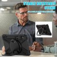 thumbnail image 4 of Funda para Samsung Galaxy Tab S10 Lite/S10 FE/S9 FE de 10,9 pulgadas/Tab S9 de 11 pulgadas, cubierta de silicona resistente con asa, soporte de 360 ​​grados, correa y soporte para S Pen., 4 of 9