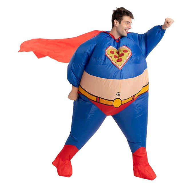 Creations Disfraz de Halloween Chunky Chubby Disfraz Inflable para Hombres Traje Gordo - Adulto Talla única Disfraz Inflable de Cuerpo Completo para Hombres Adultos