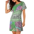 thumbnail image 2 of Lsque Summer Pattern Nightgowns for Women Sleep Shirts Short Sleeve Nightshirt Pullover Nightdress Soft Sleepwear Relaxed Fit Nightdress, 2 of 6