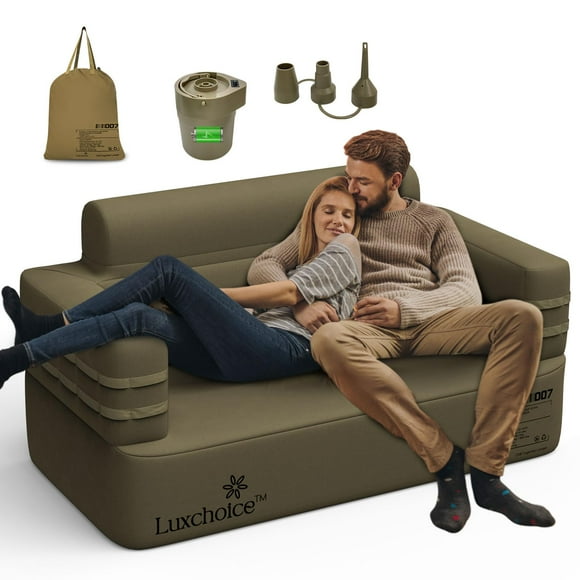 Sofá inflable Luxchoice portátil y duradero con bomba