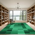 thumbnail image 2 of ODIKA 2'x3' Machine Washable Non-Slip Area Rug, Geometric Green High Traffic Rug, Green, 1050535, 2 of 7