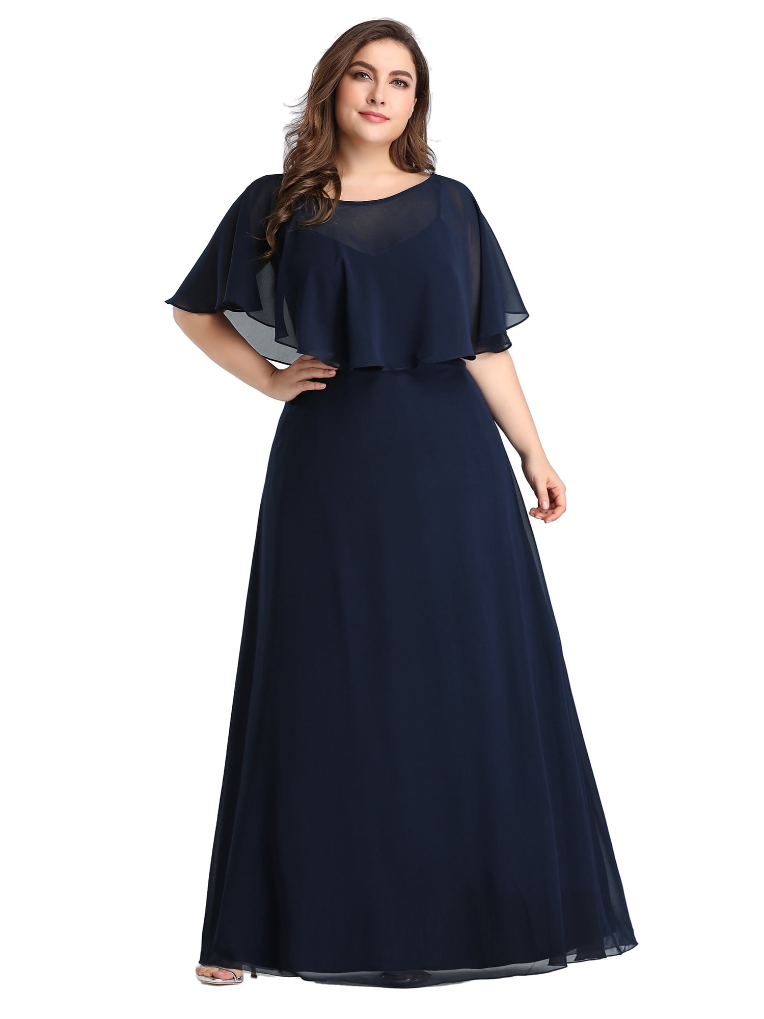 women's plus size navy blue dress