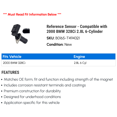 thumbnail image 2 of Reference Sensor - Compatible with 2000 BMW 328Ci 2.8L 6-Cylinder - Beck Arnley, 2 of 2