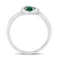thumbnail image 5 of 14k White Gold Round Emerald Heart Ring, 5 of 6