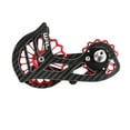 thumbnail image 3 of Oversized Ceramic Bearing Rustproof Pulley Rear Derailleur Cage Wear-resistant Hub Guide Wheel Kit Bike Accessories Outdoor Black/Red SD4, 3 of 7