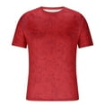thumbnail image 4 of DDAPJ pyju Camo T-shirts for Men Short Sleeve Crew Neck Muscle Workout Shirts Hipster Stylish Casual Summer Tee Tops Red L, 4 of 7