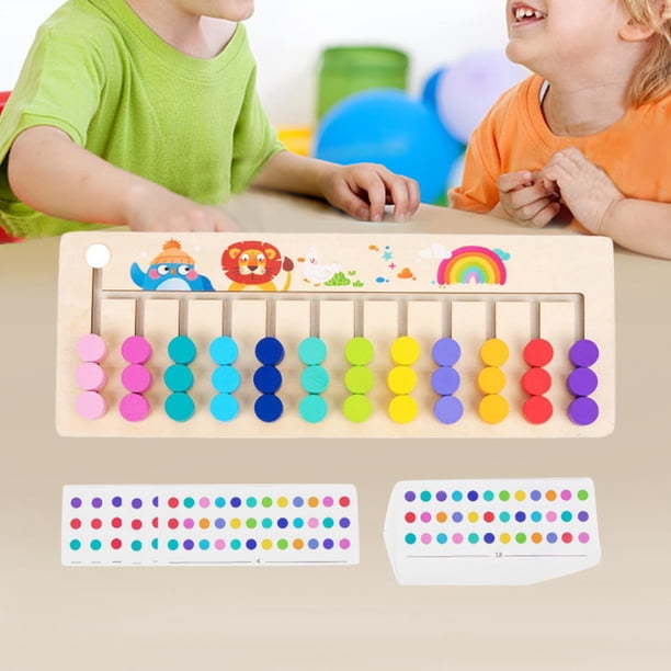 Juegos de mesa CUTICAT rompecabezas de diapositivas Montessori para niños de 3 a 7 años 12 colores