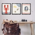 thumbnail image 3 of Stupell Industries Abstract Ocean Life Animals & Insects Painting Black Floater Framed Canvas Art Print Wall Art, 25 x 31, Set of 3, 3 of 10